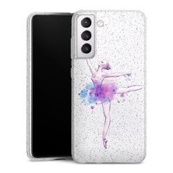 Silicone Glitter Case silver glitter