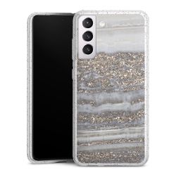 Silicone Glitter Case silver glitter