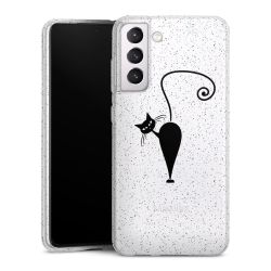 Silicone Glitter Case silver glitter