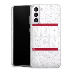 Silikon Glitter Case transparent-silber