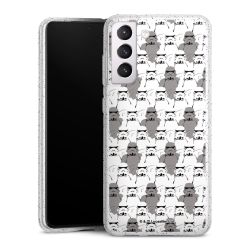 Silicone Glitter Case silver glitter