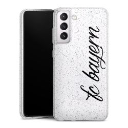 Silicone Glitter Case silver glitter