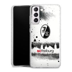 Silikon Glitter Case transparent-silber