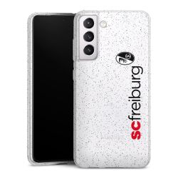 Silikon Glitter Case transparent-silber