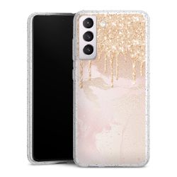 Silicone Glitter Case silver glitter