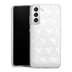 Silicone Glitter Case silver glitter