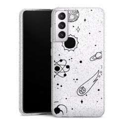 Silicone Glitter Case silver glitter