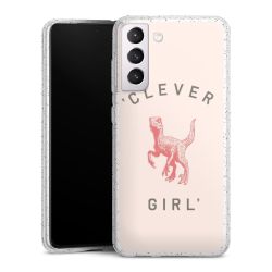 Silicone Glitter Case silver glitter