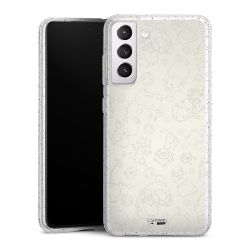 Silikon Glitter Case transparent-silber