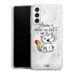 Silikon Glitter Case transparent-silber