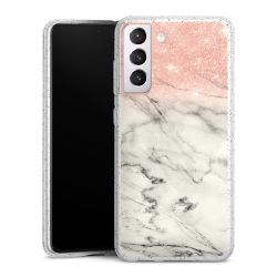 Silicone Glitter Case silver glitter