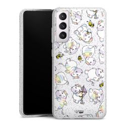 Silikon Glitter Case transparent-silber