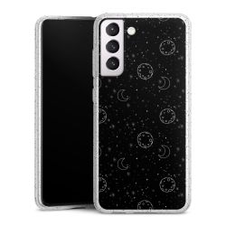 Silicone Glitter Case silver glitter