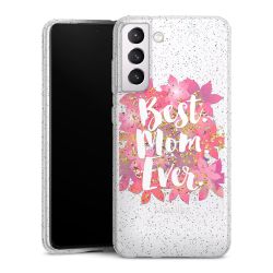 Silicone Glitter Case silver glitter