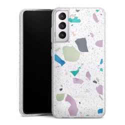 Silicone Glitter Case silver glitter