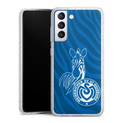 Silikon Glitter Case transparent-silber