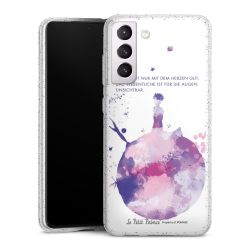 Silikon Glitter Case transparent-silber