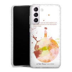 Silikon Glitter Case transparent-silber