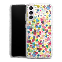 Silicone Glitter Case silver glitter