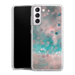 Silicone Glitter Case silver glitter