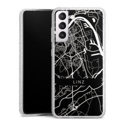 Silikon Glitter Case transparent-silber