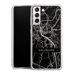 Silikon Glitter Case transparent-silber