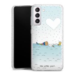 Silikon Glitter Case transparent-silber