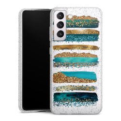 Silicone Glitter Case silver glitter