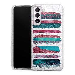 Silicone Glitter Case silver glitter