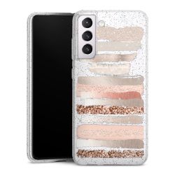 Silicone Glitter Case silver glitter