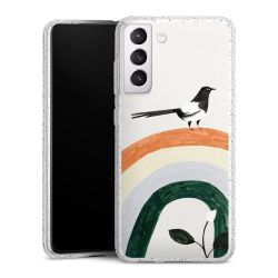 Silikon Glitter Case transparent-silber