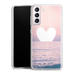 Silikon Glitter Case transparent-silber