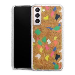 Silicone Glitter Case silver glitter