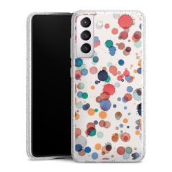 Silicone Glitter Case silver glitter