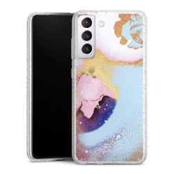 Silicone Glitter Case silver glitter