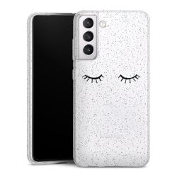 Silicone Glitter Case silver glitter