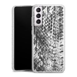 Silicone Glitter Case silver glitter