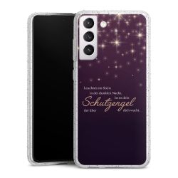 Silikon Glitter Case transparent-silber