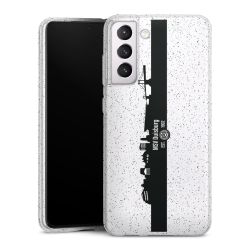 Silikon Glitter Case transparent-silber