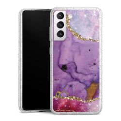 Silicone Glitter Case silver glitter