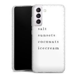 Silicone Glitter Case silver glitter