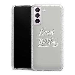 Silikon Glitter Case transparent-silber