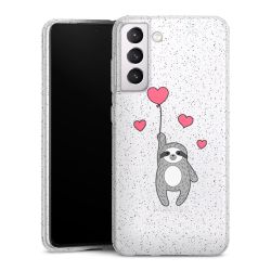 Silicone Glitter Case silver glitter