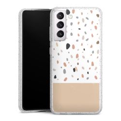 Silicone Glitter Case silver glitter