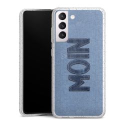 Silikon Glitter Case transparent-silber