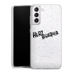 Silikon Glitter Case transparent-silber