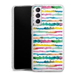 Silicone Glitter Case silver glitter