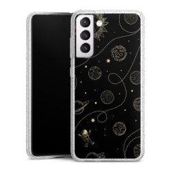 Silicone Glitter Case silver glitter