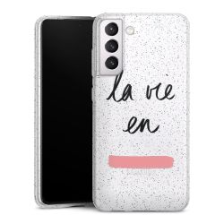 Silicone Glitter Case silver glitter