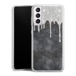 Silicone Glitter Case silver glitter